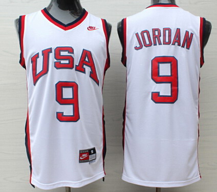 1984 Olympics Team USA #9 Michael Jordan White Swingman Jersey - Zenithce
