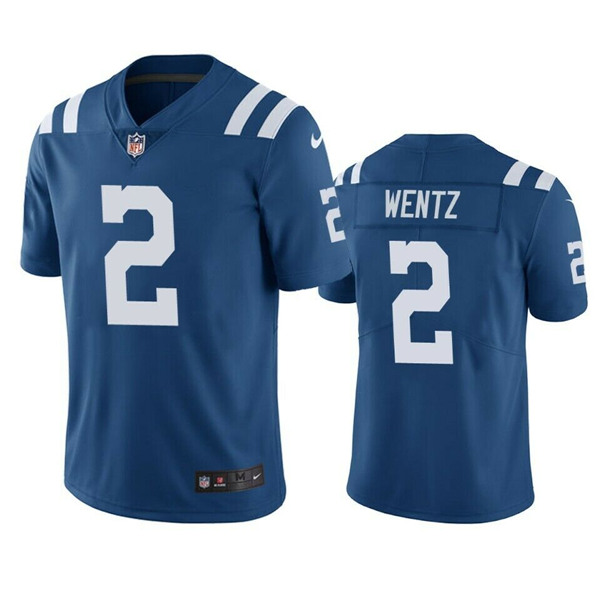 Indianapolis Colts #2 Carson Wentz Blue Vapor Untouchable Limited Stitched Jersey - Zenithce