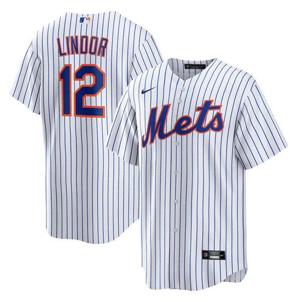 New York Mets White #12 Francisco Lindor Cool Base Stitched Jersey - Zenithce