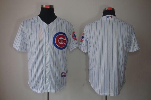 Cubs Blank White Cool Base Stitched Jersey - Zenithce
