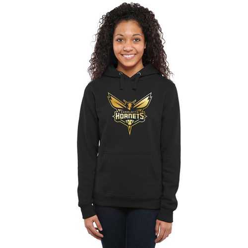 WoCharlotte Hornets Gold Collection Pullover Hoodie Black - Zenithce