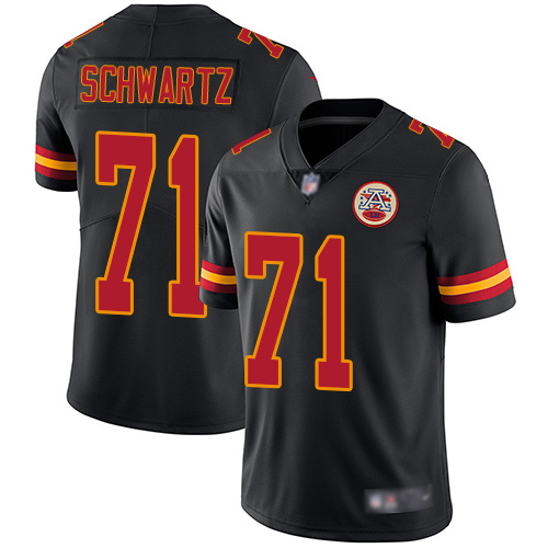 Kansas City Chiefs #71 Mitchell Schwartz Black Vapor Untouchable Limited Stitched Jersey - Zenithce