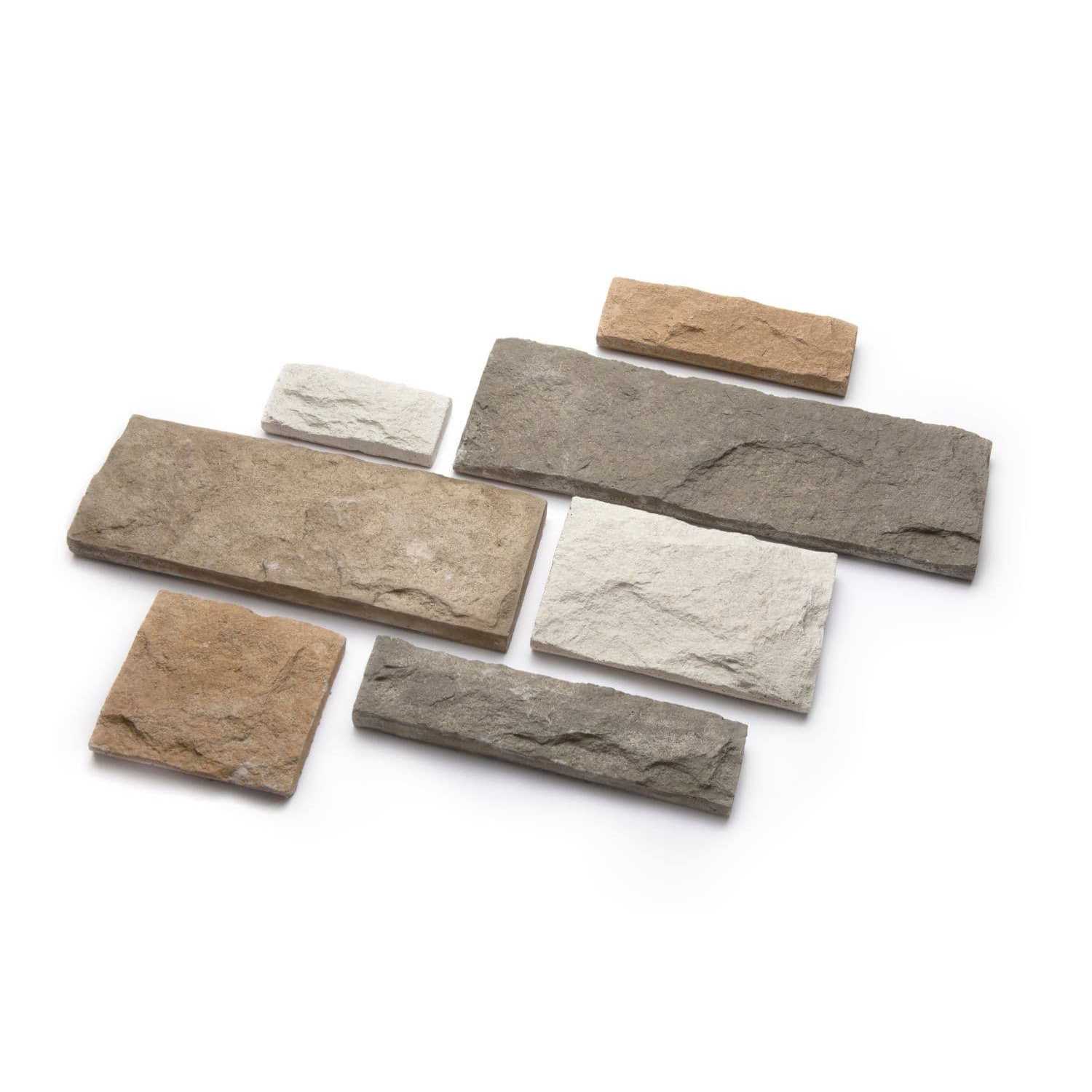 LiteStone 8 sq. ft Primary Flat Cement Stone - Zenithce