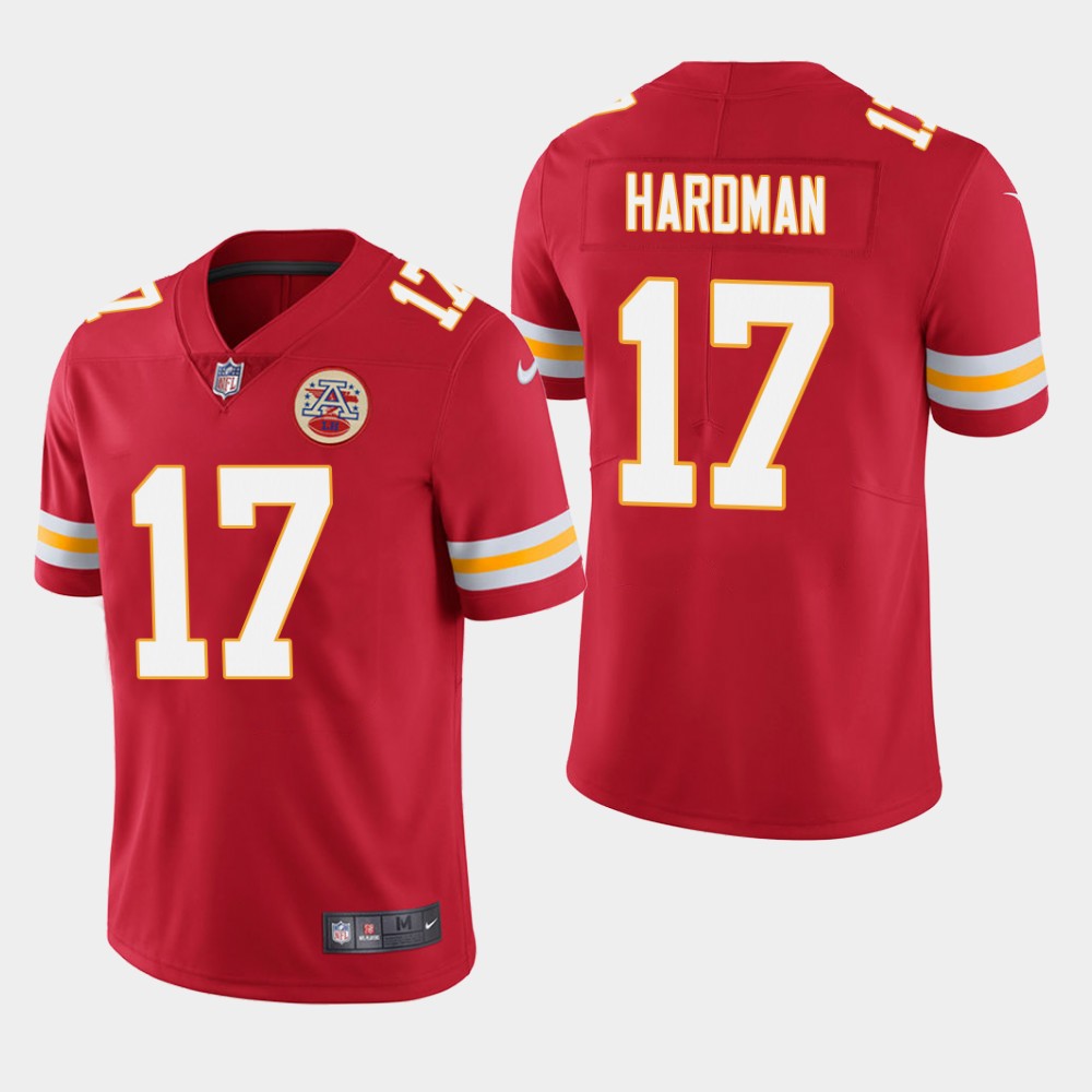 Kansas City Chiefs #17 Mecole Hardman Red Vapor Untouchable Limited Stitched Jersey - Zenithce