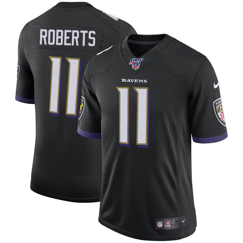 Baltimore Ravens #11 Seth Roberts Black 100th Season Limited Stitched Jersey - Zenithce
