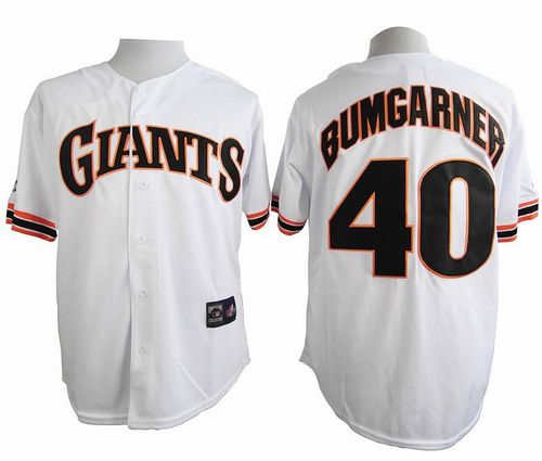 Giants #40 Madison Bumgarner White 1989 Turn Back The Clock Stitched Jersey - Zenithce
