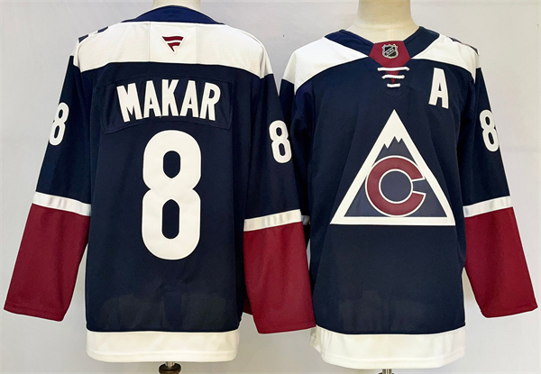 Colorado Avalanche #8 Cale Makar Navy 2024-25 Alternate With A Patch Stitched Jersey - Zenithce