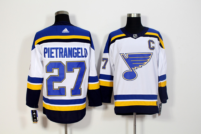 Adidas St. Louis Blues #27 Alex Pietrangelo White Stitched Jersey - Zenithce