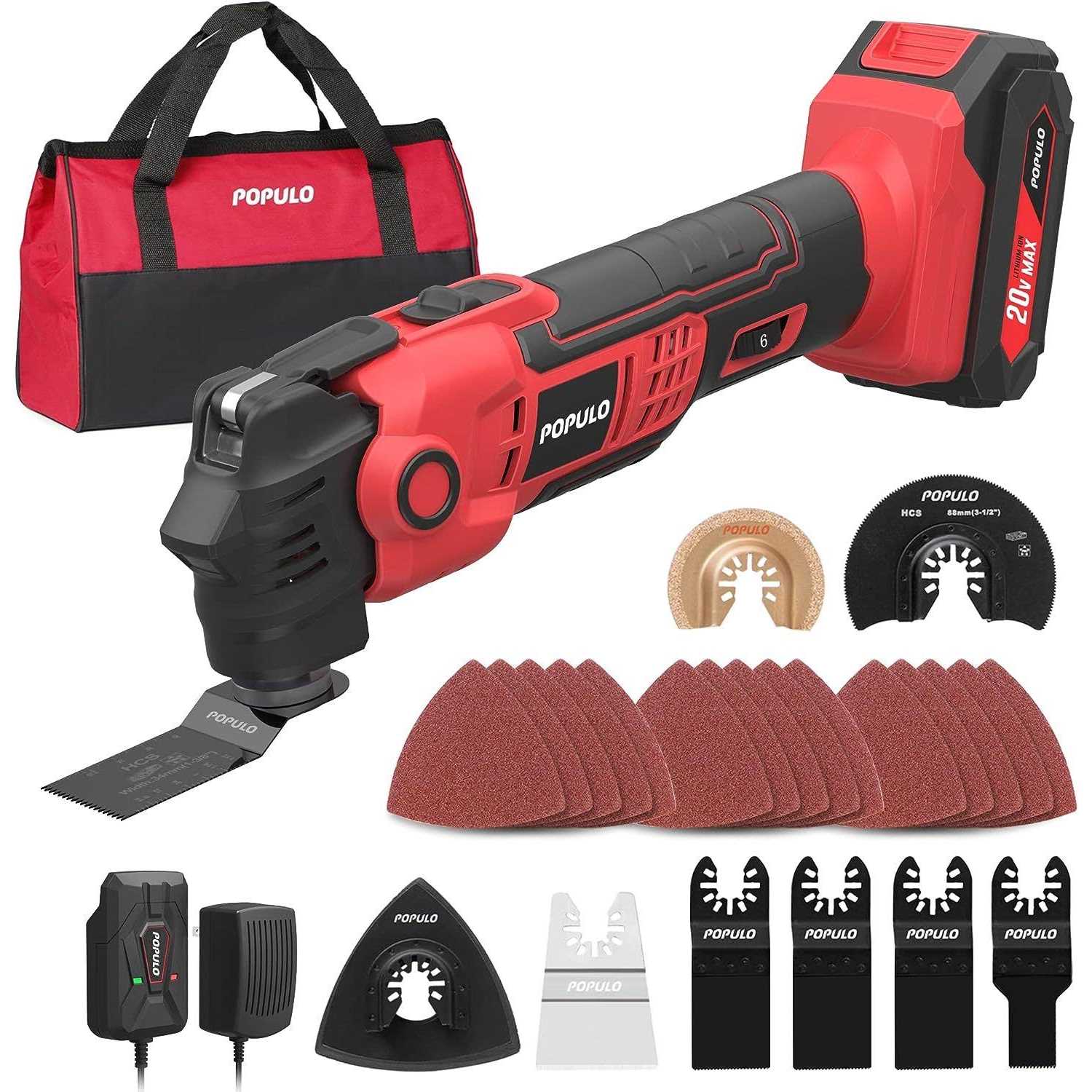 Populo 20V Cordless Impact Wrench Chuck Power Impact Wrenches - Zenithce