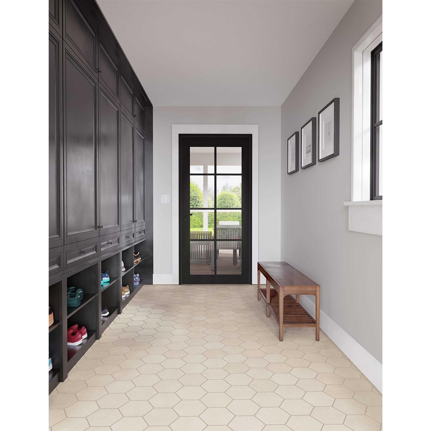 Daltile Perpetuo 8 X 8 Hexagon Porcelain Marble Look Wall & Floor Tile in Matte - Zenithce