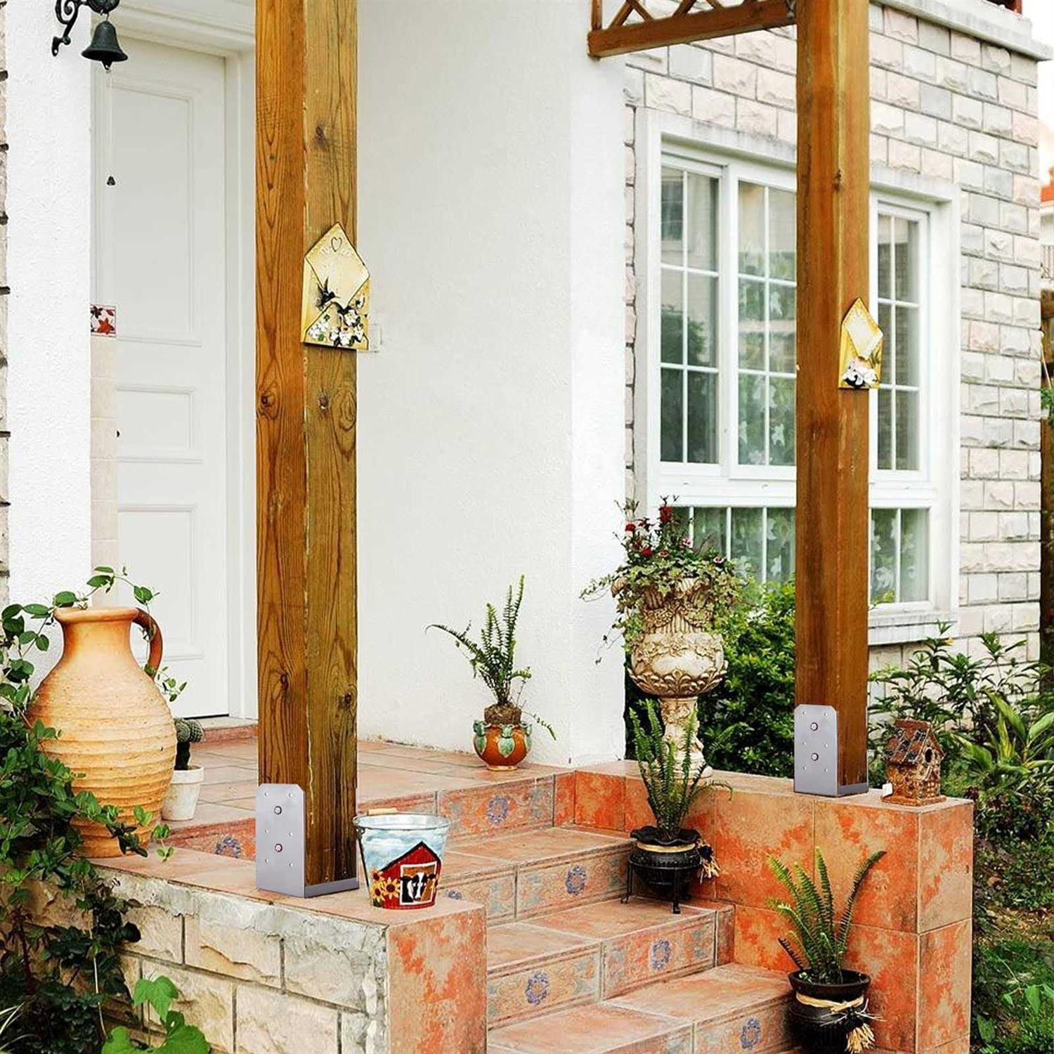 SPACEEUP Post Base Anchor Adjustable Post Base Stainless Steel Concrete Post Anchor for Pavilion Deck Railing - Zenithce