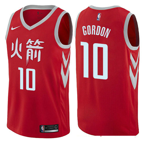 Houston Rockets #10 Eric Gordon Red Stitched Swingman Jersey City Edition - Zenithce