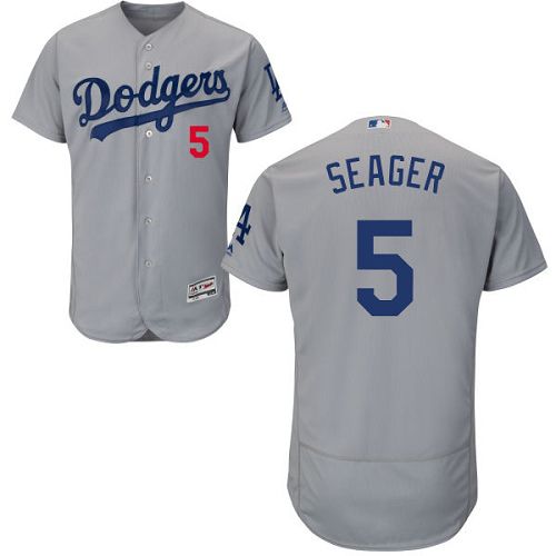 Dodgers #5 Corey Seager Grey Flexbase Authentic Collection Stitched Jersey - Zenithce