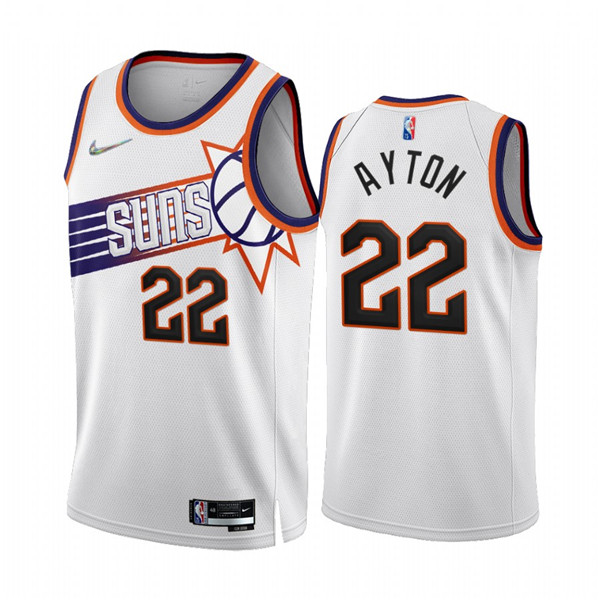 Phoenix Suns #22 Deandre Ayton 2022-23 White 75th Anniversary Association Edition Stitched Jersey - Zenithce