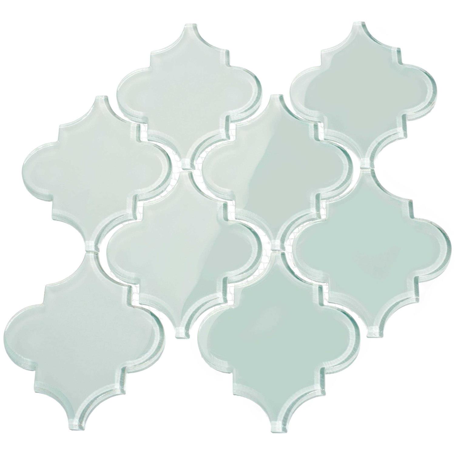 Giorbello Arabesque 4-in x 4-in Glossy Glass Wall Tile - Zenithce