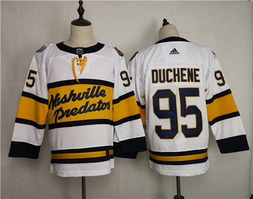 Nashville Predators #95 Matt Duchene White Stitched Adidas Jersey - Zenithce