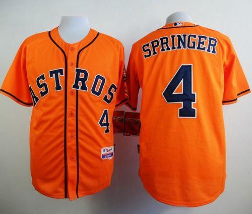 Astros #4 George Springer Orange Cool Base Stitched Jersey - Zenithce