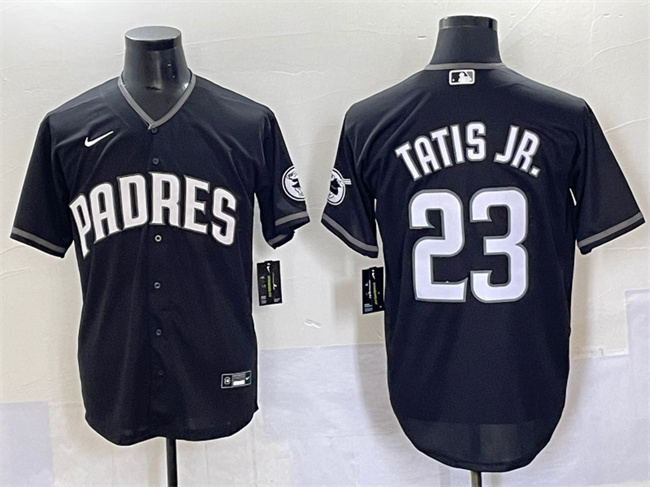 San Diego Padres #23 Fernando Tatis Jr. Black Stitched Jersey - Zenithce