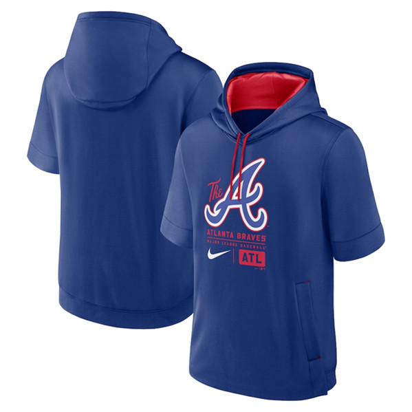Atlanta Braves Royal City Connect Short Sleeve Pullover Hoodie - Zenithce