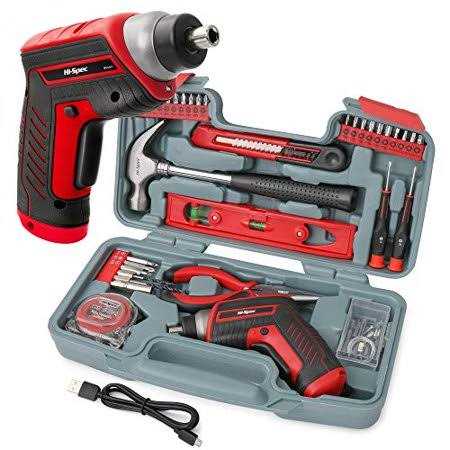 Hi-Spec 35pc tool kit with 3.6V USB Electric Screwdriver and drill set. Complete tool set - Zenithce