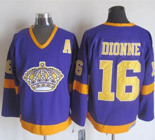 Kings #16 Marcel Dionne Purple Yellow CCM Throwback Stitched Jersey - Zenithce