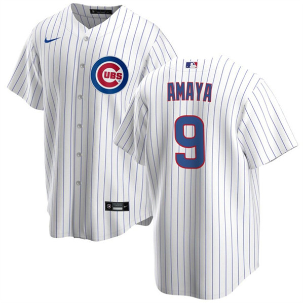 Chicago Cubs #9 Miguel Amaya White Cool Base Stitched Jersey - Zenithce