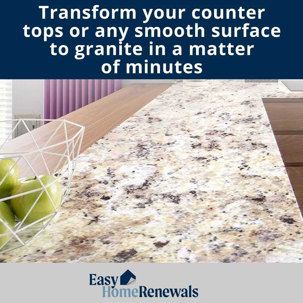 Instant Granite Countertop Vinyl Laminate Sheet Peel & Stick Durable Self-Adhesive Paper RollResists Heat - Zenithce
