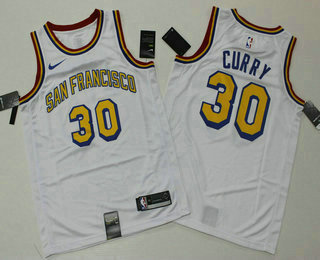 Golden State Warriors #30 Stephen Curry White 2019 Swingman Printed Jersey - Zenithce