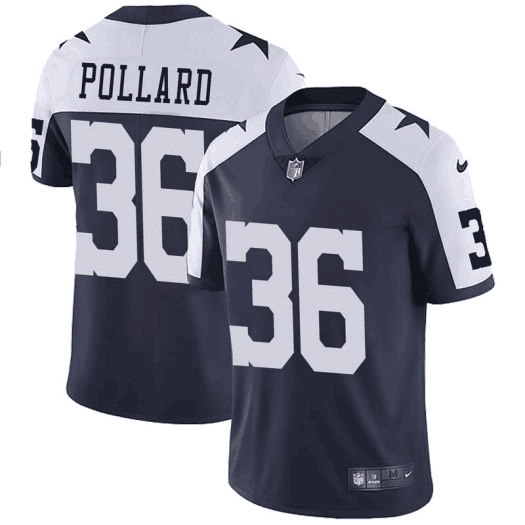 Dallas Cowboys #36 Tony Pollard Navy Throwback Vapor Untouchable Limited Stitched Jersey - Zenithce