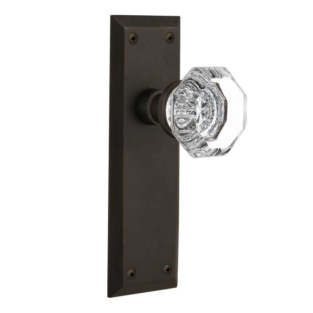 Nostalgic Warehouse New York Plate Privacy Waldorf Door Knob - Zenithce