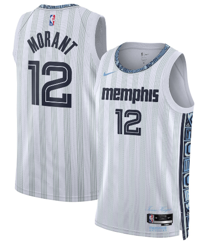 Memphis Grizzlies #12 Ja Morant Gray 2025-26 City Edition Swingman Stitched Jersey - Zenithce