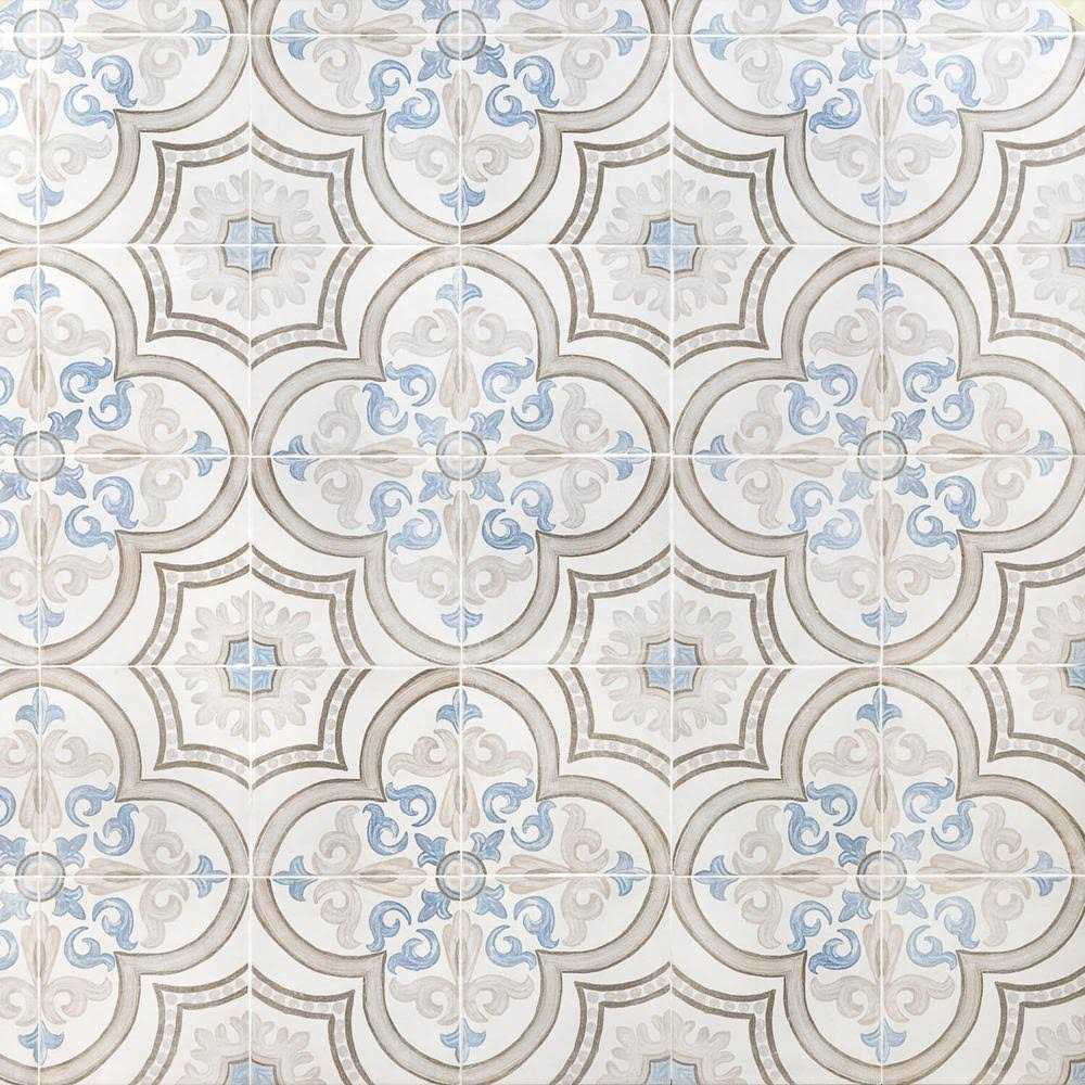 Ivy Hill Tile Valencia Encaustic 8 in. x 8 in. 9mm Matte Porcelain Floor and Wall Tile - Zenithce