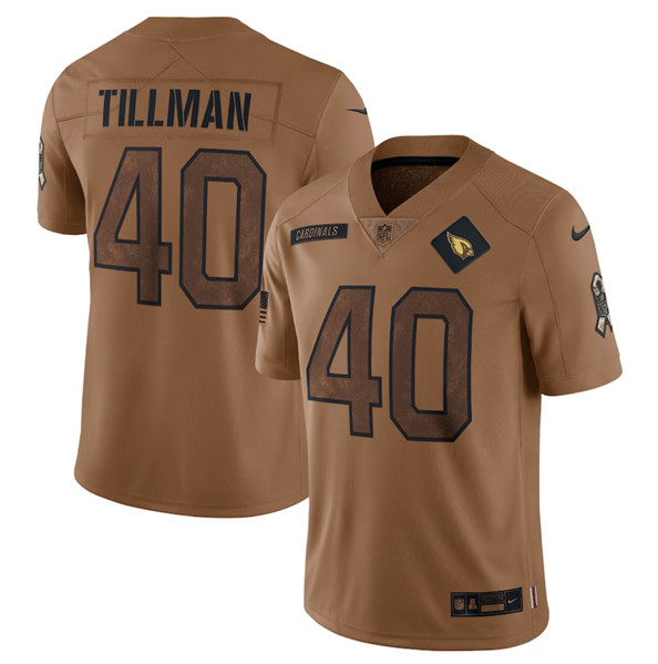 Arizona Cardinals #40 Pat Tillman 2023 Brown Salute To Service Limited Stitched Jersey - Zenithce