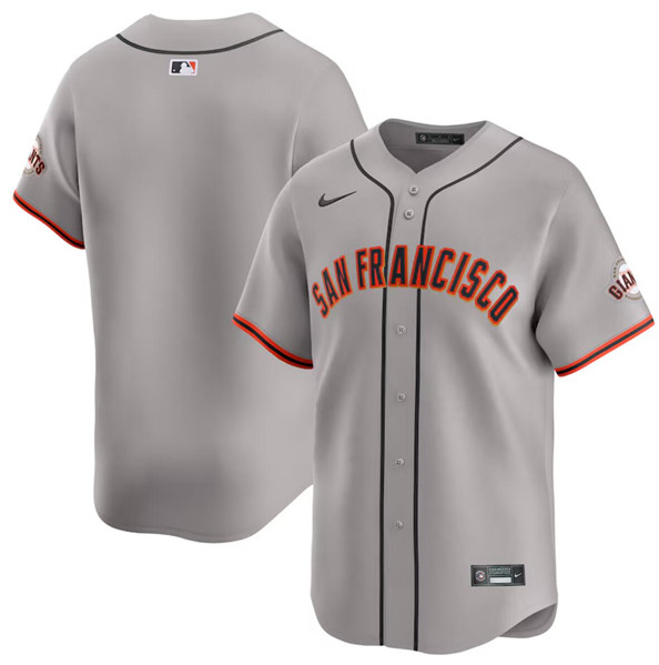 San Francisco Giants Blank Gray Away Limited Stitched Jersey - Zenithce
