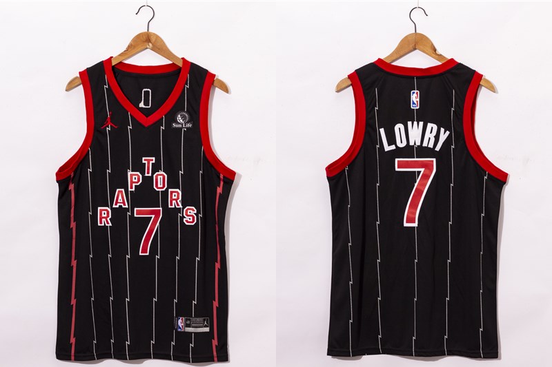 Toronto Raptors #7 Kyle Lowry Black 2021 Brand Jordan City Edition Swingman Jersey With The Sponsor Logo - Zenithce