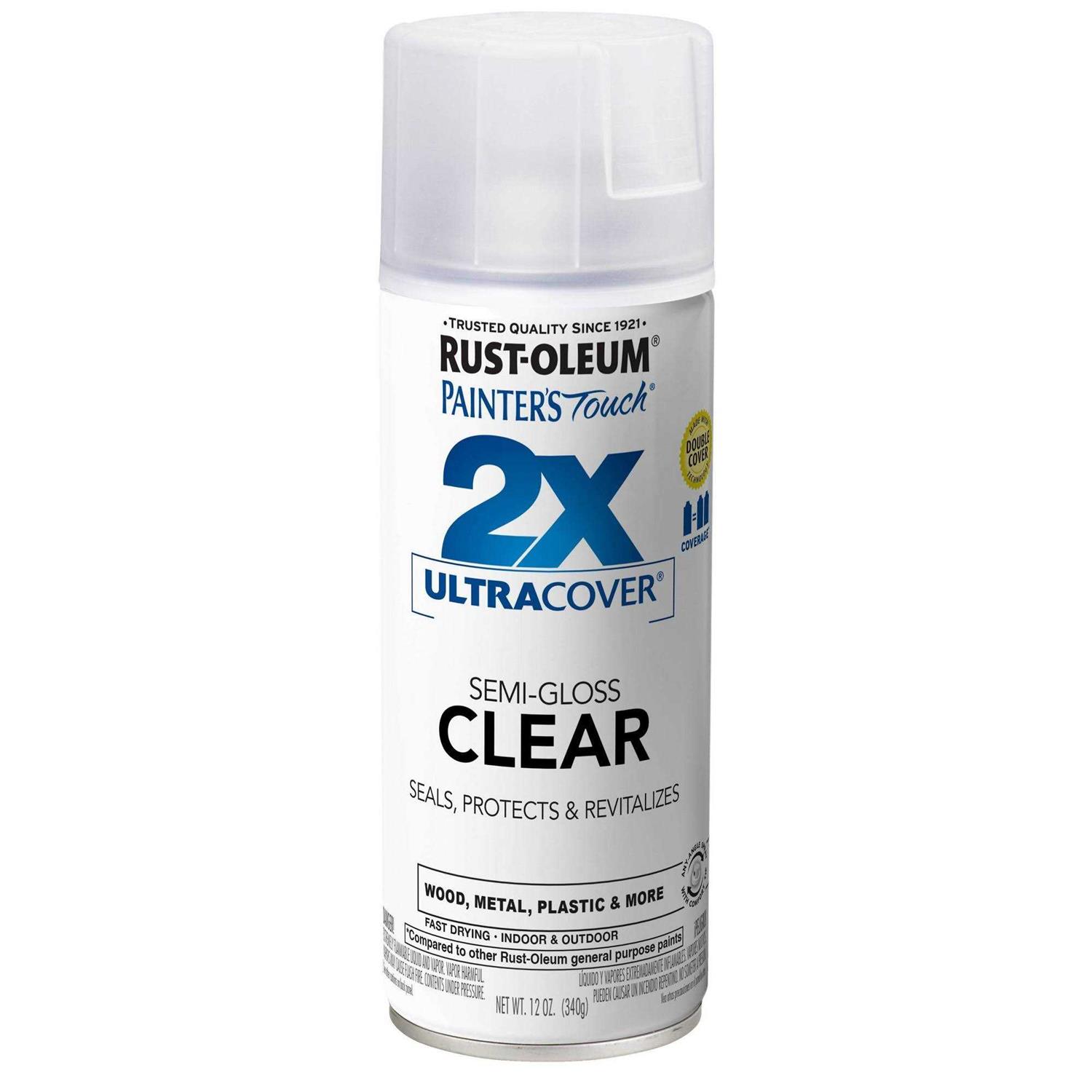 Rust-Oleum 12oz 2X Painter’s Touch Ultra Cover Clear Spray Paint - Zenithce