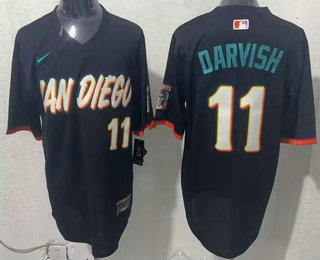 San Diego Padres #11 Yu Darvish Black 2026 City Connect Stadium Jersey - Zenithce