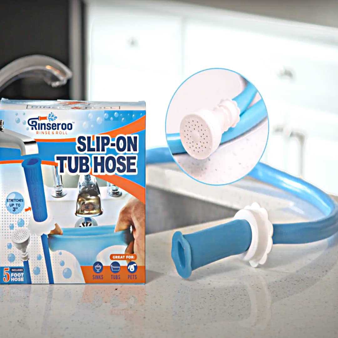Rinseroo Slip-on Dog Wash Hose Attachment. Pet Bather for Showerhead and Sink - Zenithce
