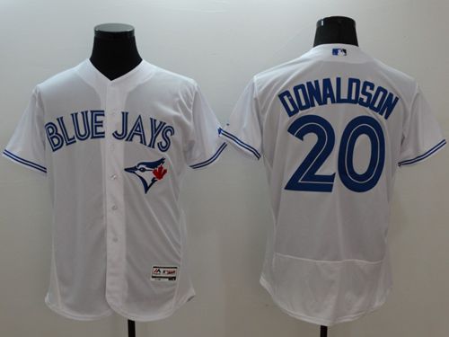 Blue Jays #20 Josh Donaldson White Flexbase Authentic Collection Stitched Jersey - Zenithce