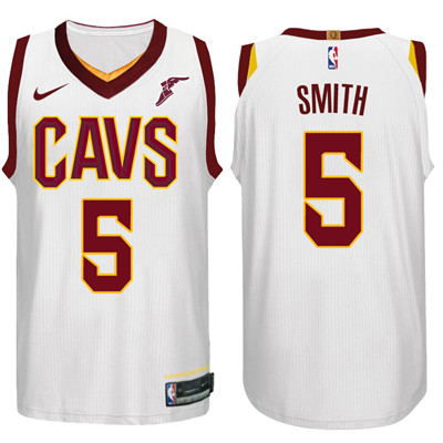 Cleveland Cavaliers #5 J.R. Smith Jersey 2017-18 New Season White Jersey - Zenithce