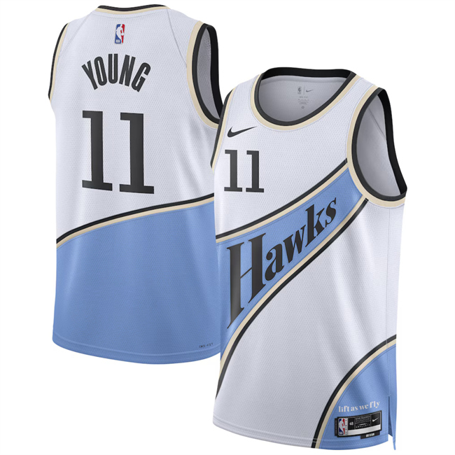 Atlanta Hawks #11 Trae Young White 2024-25 City Edition Stitched Jersey - Zenithce