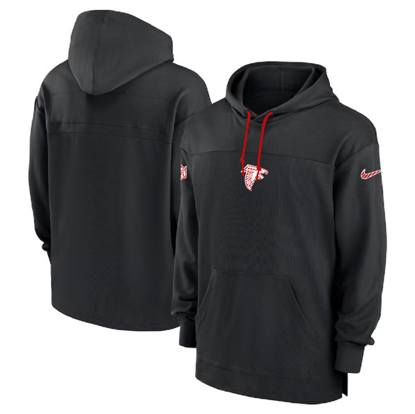 Atlanta Falcons Black Performance Pullover Hoodie - Zenithce