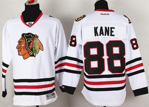 Blackhawks #88 Patrick Kane Stitched White Jersey - Zenithce