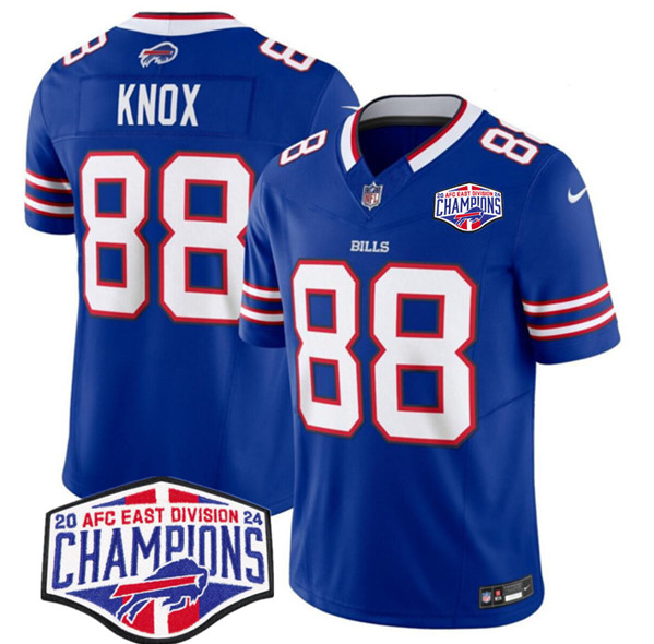 Buffalo Bills #88 Dawson Knox Royal 2024-25 F.U.S.E. AFC East Division Champions Patch Limited Stitched Jersey - Zenithce
