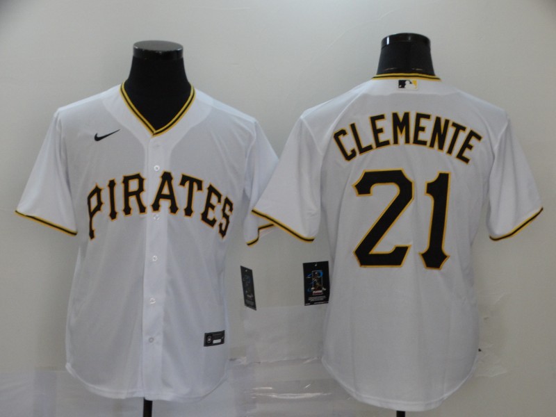 Pittsburgh Pirates #21 Roberto Clemente White Cool Base Stitched Jersey - Zenithce