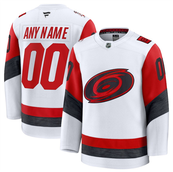 Carolina Hurricanes Custom White 2025 Away Stitched Jersey - Zenithce