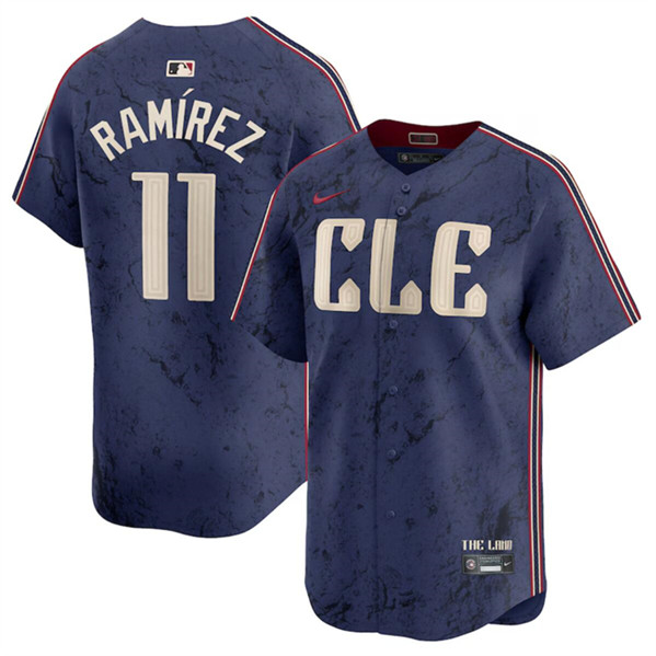 Cleveland Guardians #11 José Ramírez Navy 2024 City Connect Limited Stitched Jersey - Zenithce