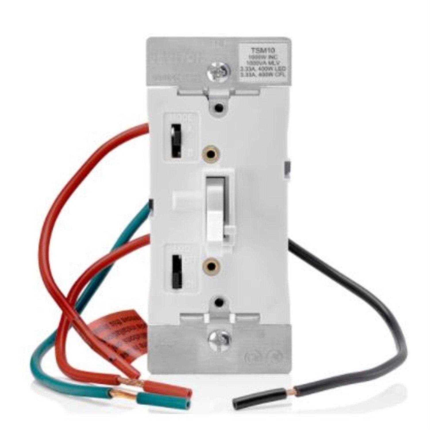 Leviton TSL06-1LW Toggle Slide Dimmer Single Pole/3-Way - Zenithce
