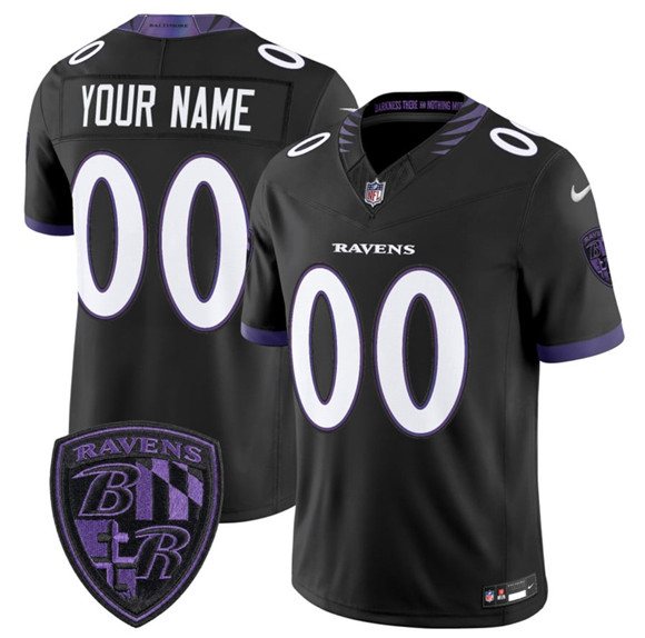 Baltimore Ravens Custom Black 2026 F.U.S.E. Alternate Vapor Limited Stitched Jersey - Zenithce