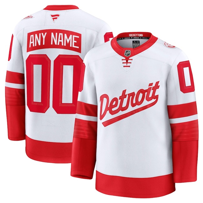 Detroit Red Wings Custom White Red 2024-25 Stitched Jersey - Zenithce